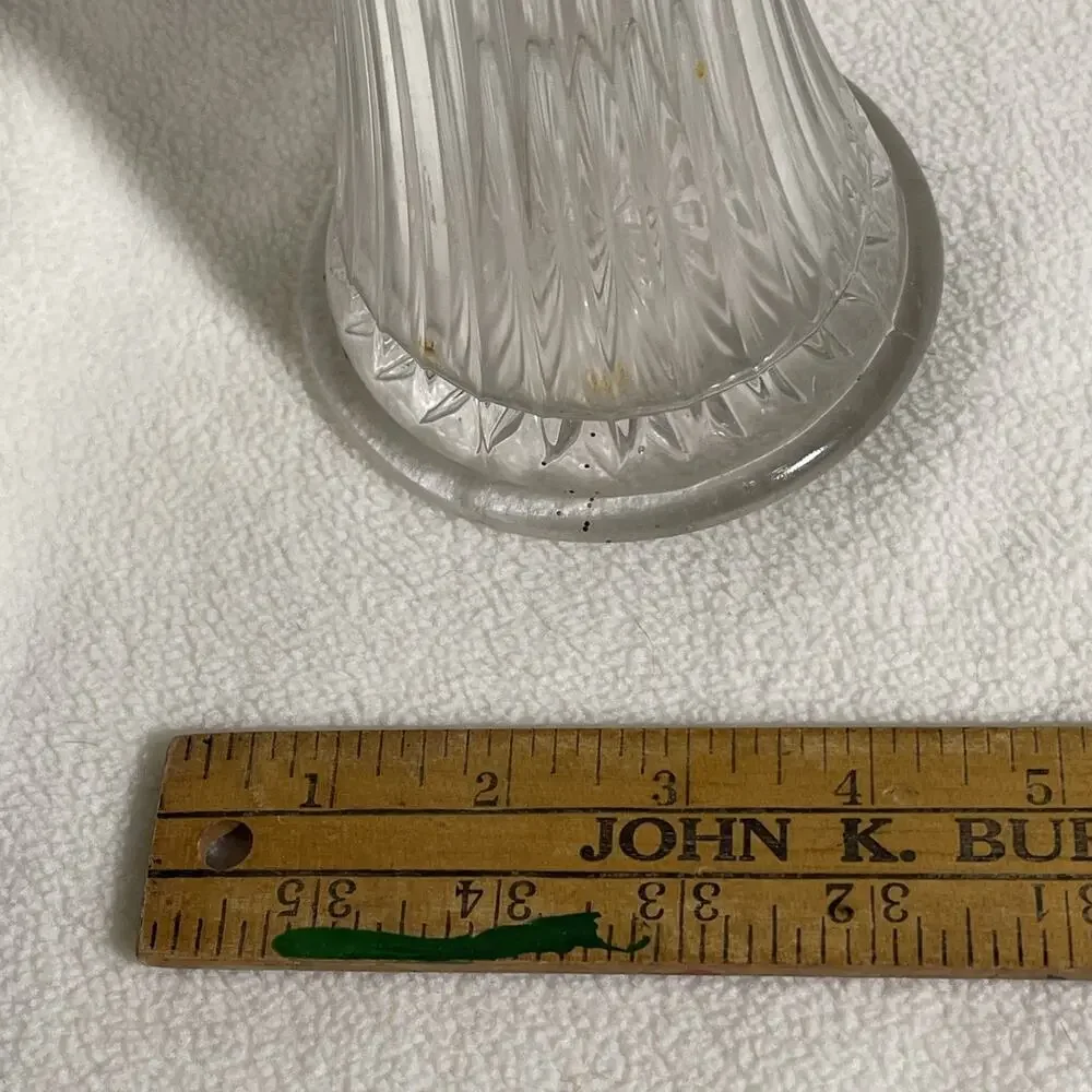 Antique Fenton Swung Vase Clear Early Circa 1918 UV Glow Rare